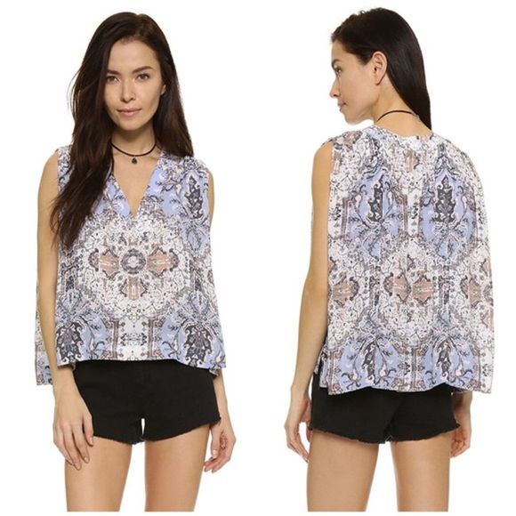 Free People Darcy Super V Printed Tank - Picture 2 of 7